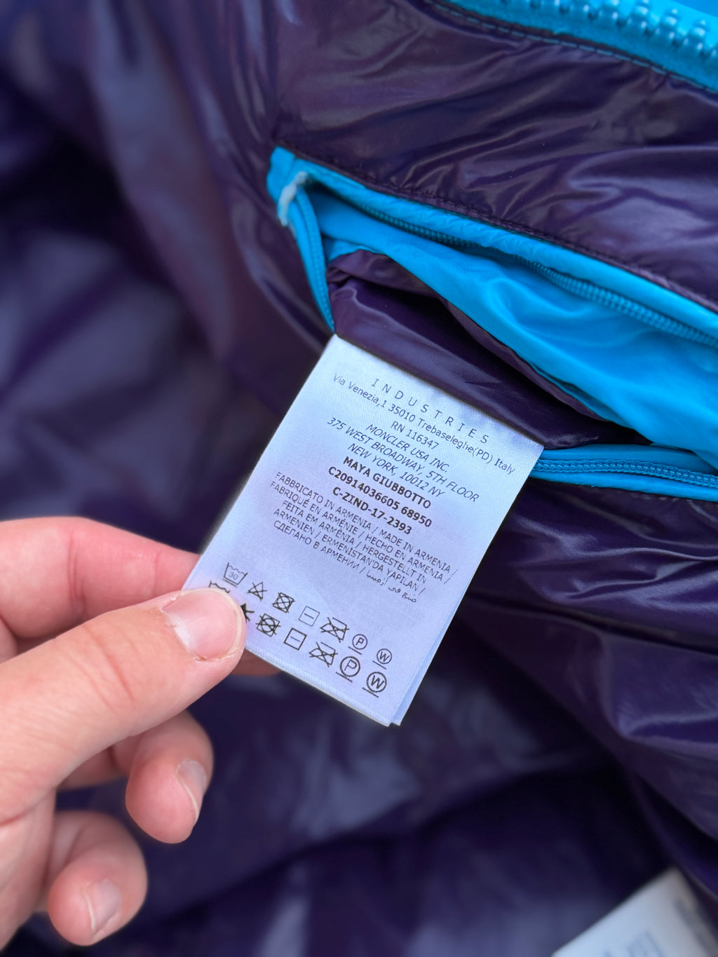 Moncler Maya Puffer Jacket – Turquoise Size 4/XL