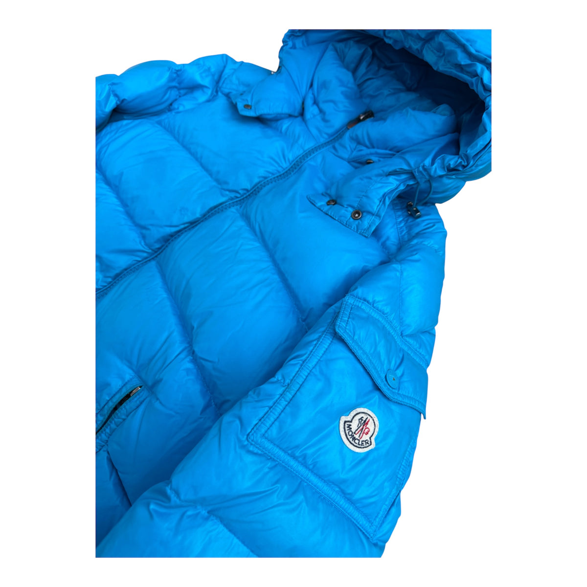 Moncler Maya Puffer Jacket – Turquoise Size 4/XL