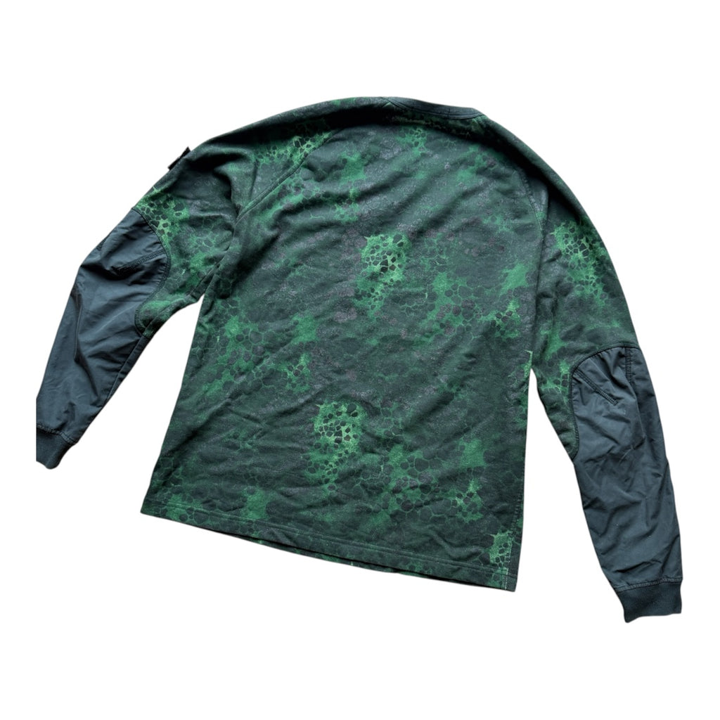 Stone Island Green Alligator camo sweatshirt Size L