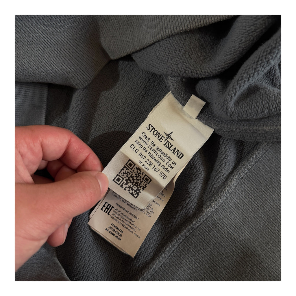 Stone Island A/W 2019 Garment Dyed Crewneck – Dark Grey/Blue Size S