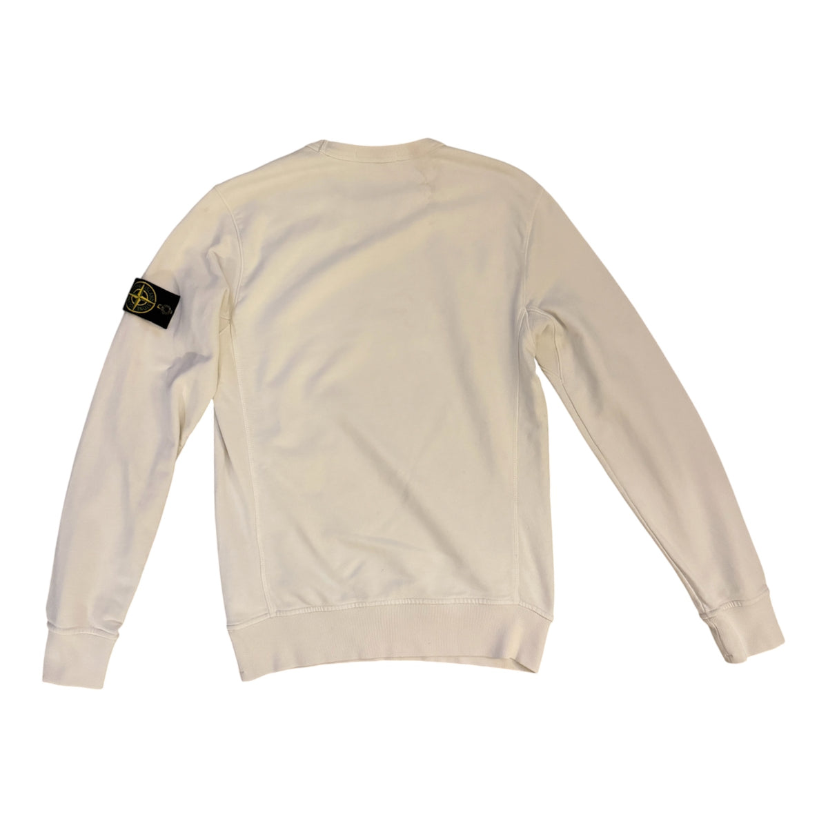 Stone Island SS18 Garment Dyed Crewneck Sweatshirt – White – Size S